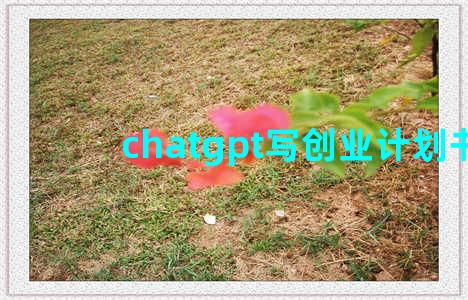 chatgpt写创业计划书