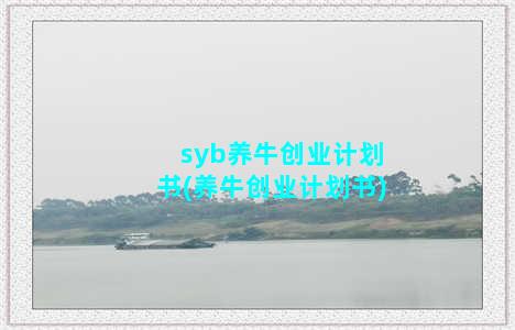 syb养牛创业计划书(养牛创业计划书)