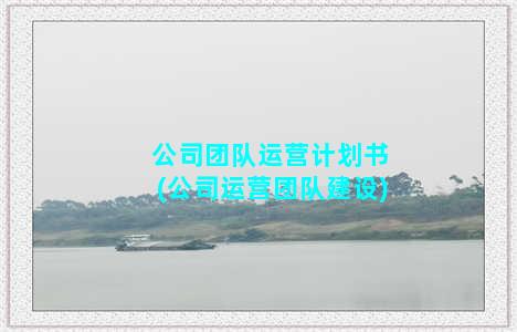 公司团队运营计划书(公司运营团队建设)