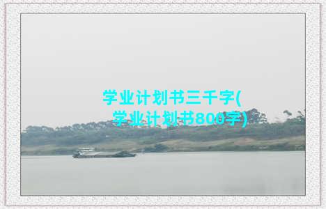 学业计划书三千字(学业计划书800字)