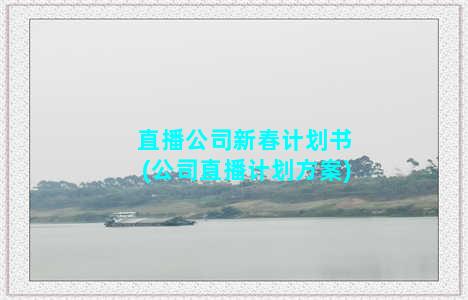 直播公司新春计划书(公司直播计划方案)