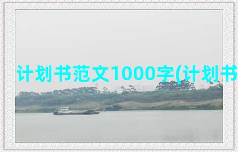 计划书范文1000字(计划书范文案例)